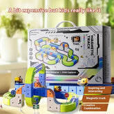 Montessori Motorized Train & Gravity Maze Toy - Smart LED 