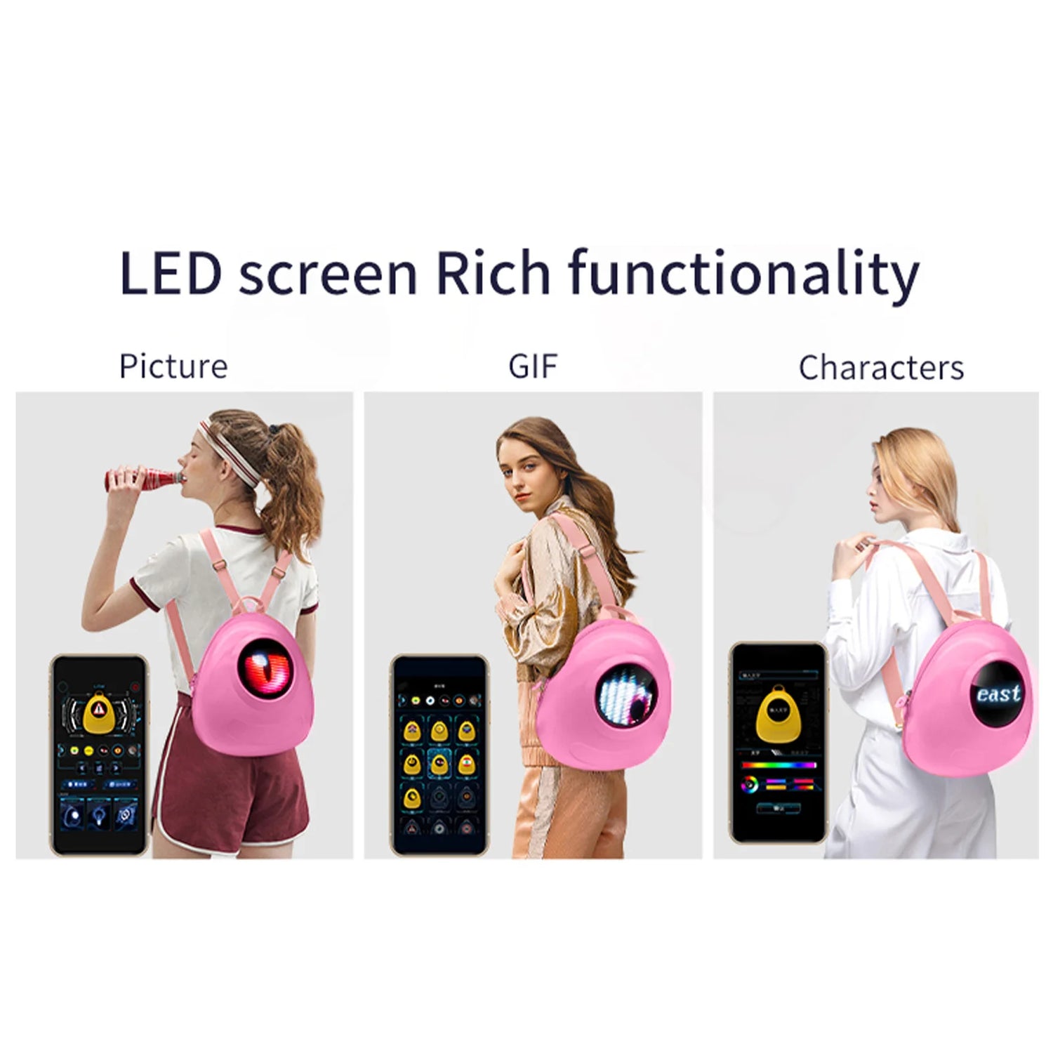 Led Backpack Gift For Kids Dynamic Display - Smart LED 