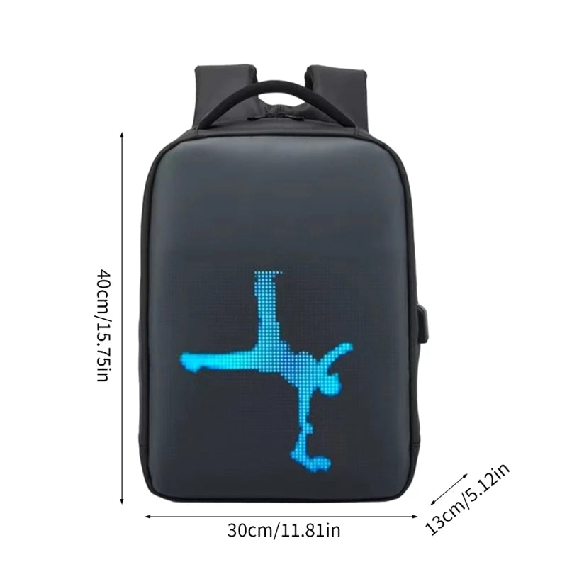 Backpacks Programmable Panel Screen Waterproof - Smart LED 