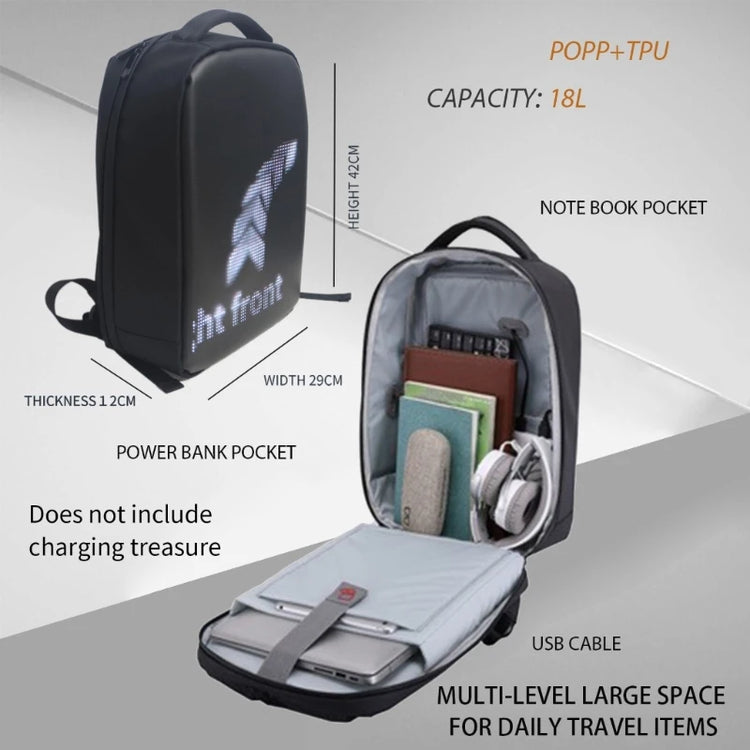 Backpacks Programmable Panel Screen Waterproof - Smart LED 