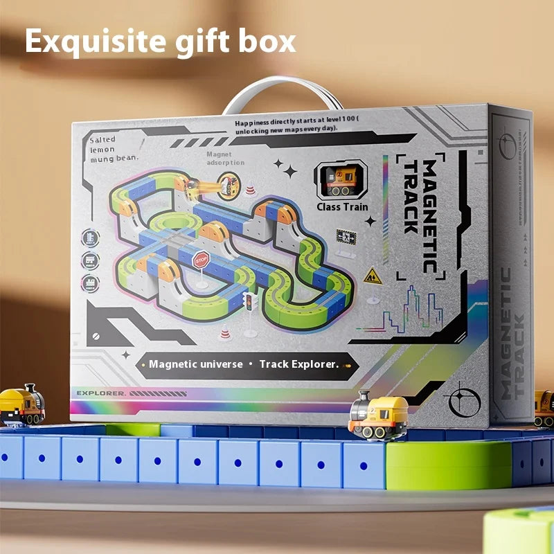 Magnetic Race Track Christmas Gift for Kids - Smart LED 