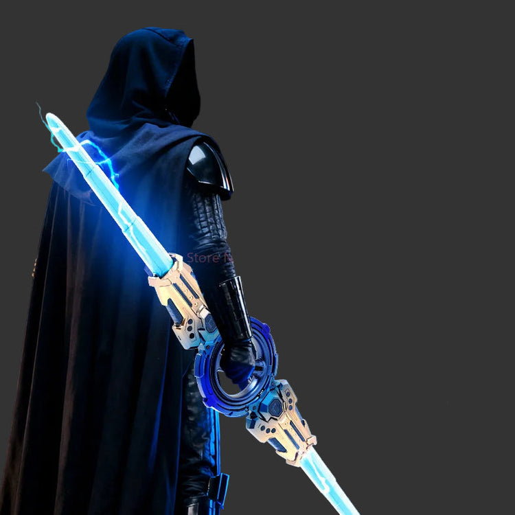 Double-ended lightsaber toy – Dual-Blade Light-Up Saber with Multiple Lighting Styles in action.