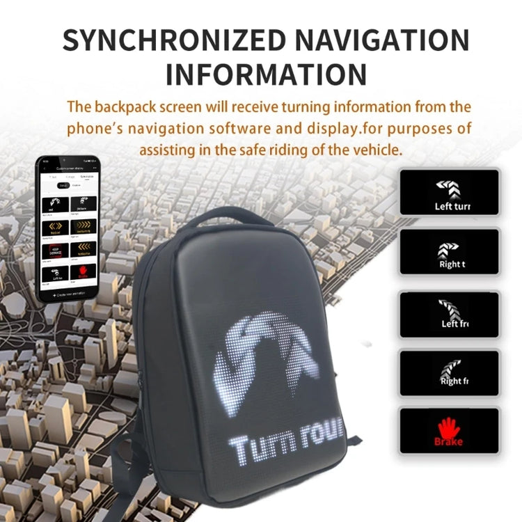 Backpacks Programmable Panel Screen Waterproof - Smart LED 